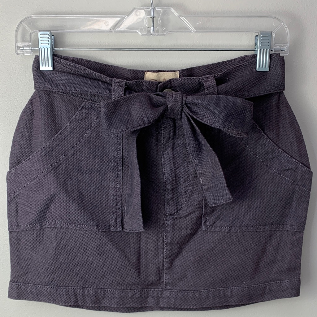 Vintage Canvas Surplus  Denim Belted Mini Skirt New